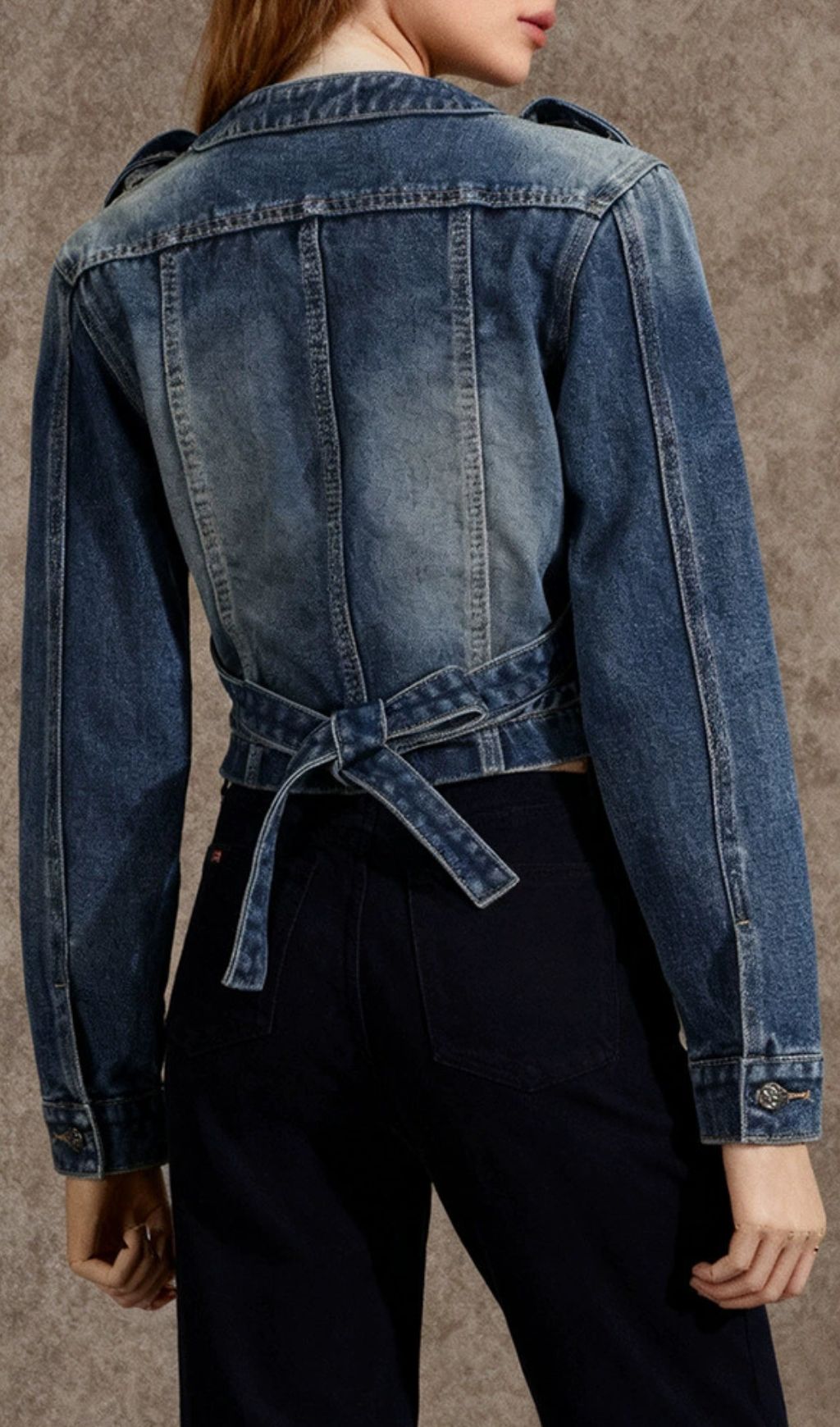 Elandra Deconstruct Denim Jacket for Women | Cropped Statement Style