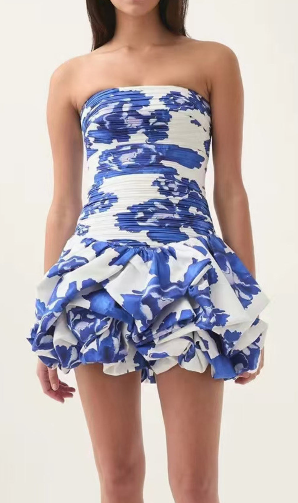 Ellen Strapless Printed Mini Dress