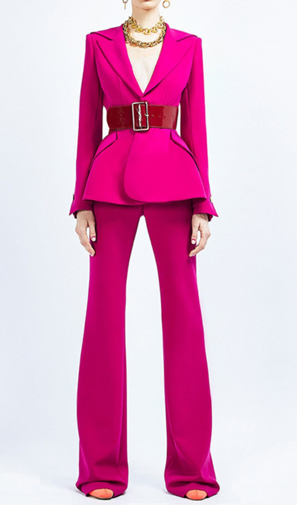 Callison Pink Blazer Trousers Set