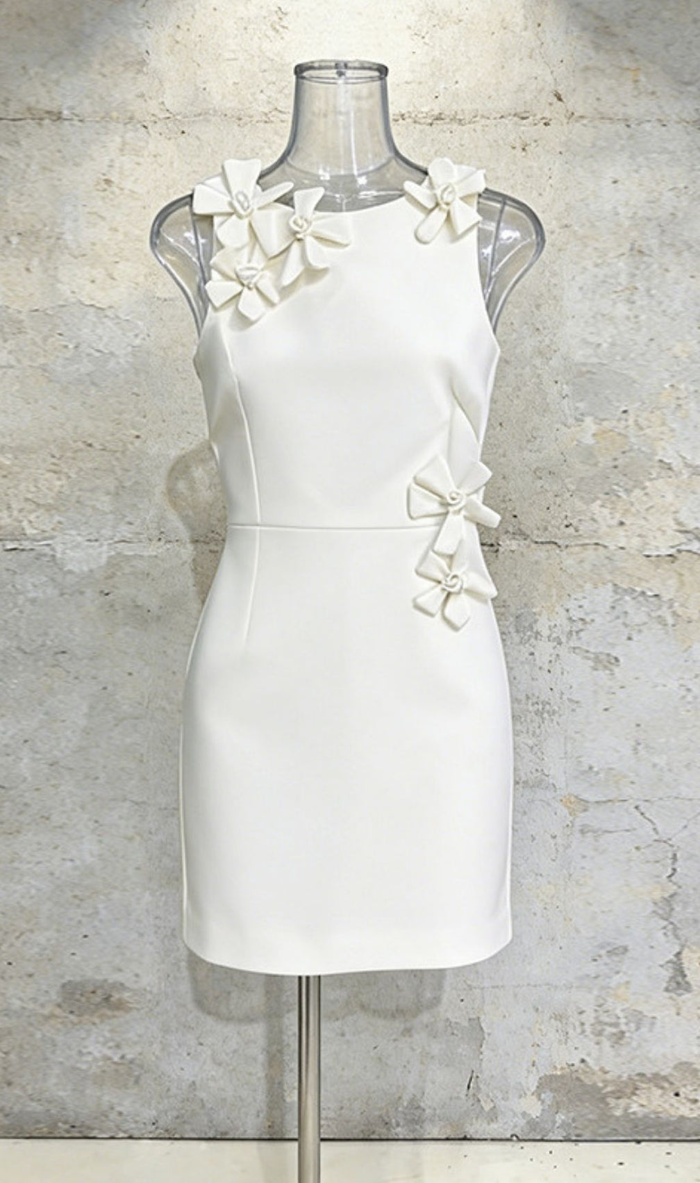 Kenny Elegant 3D Floral Sleeveless Mini Dress for Women