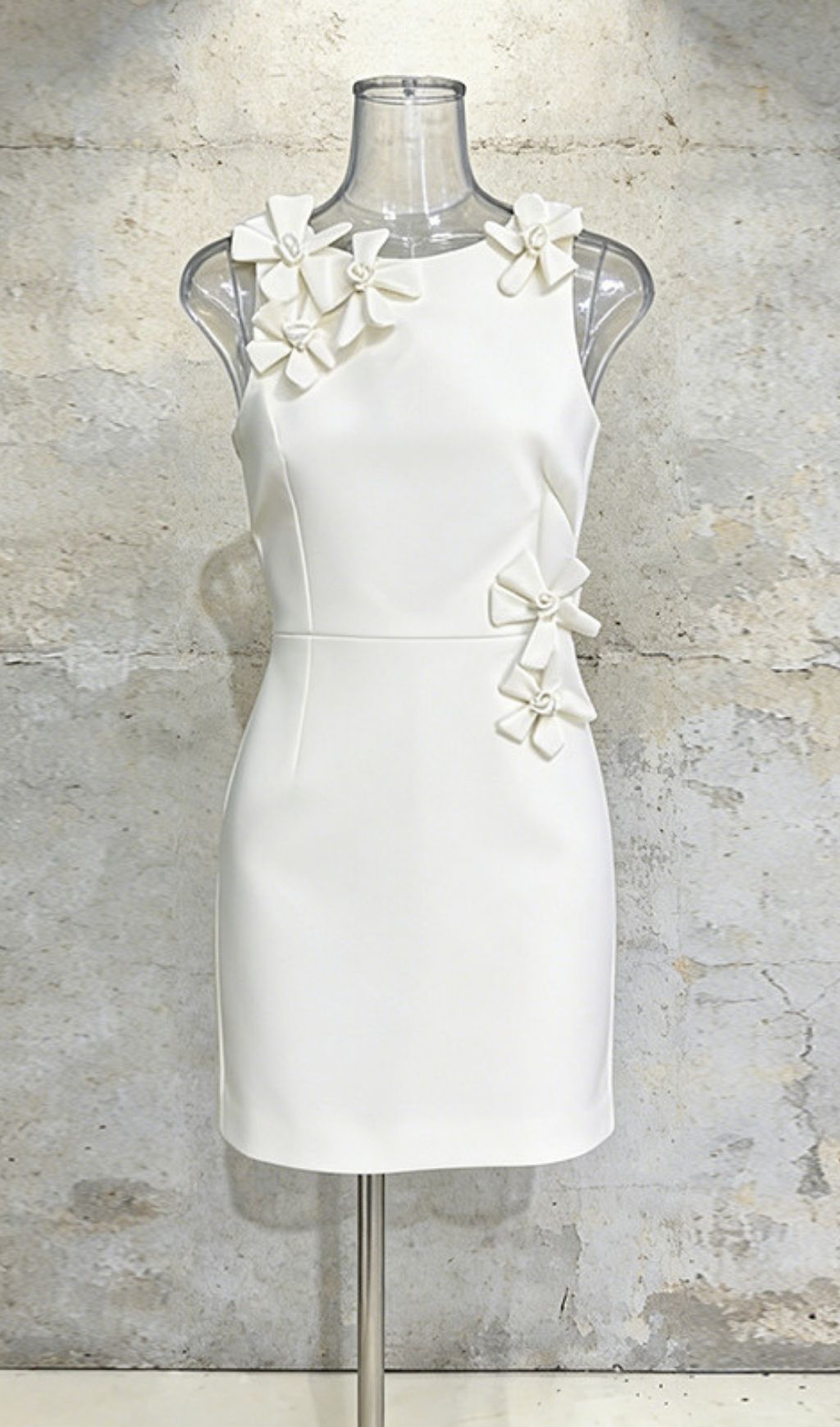 Kenny Elegant 3D Floral Sleeveless Mini Dress for Women