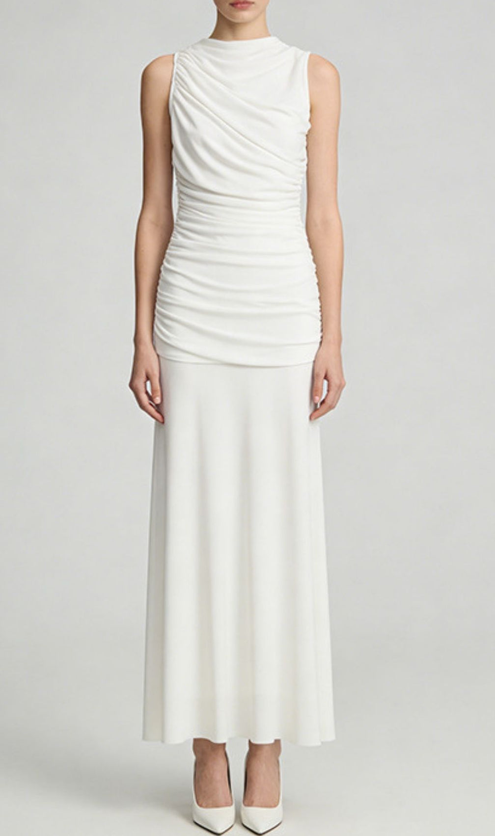 Kanani Elegant Ruched Sleeveless Maxi Dress | Figure-Flattering & Timeless