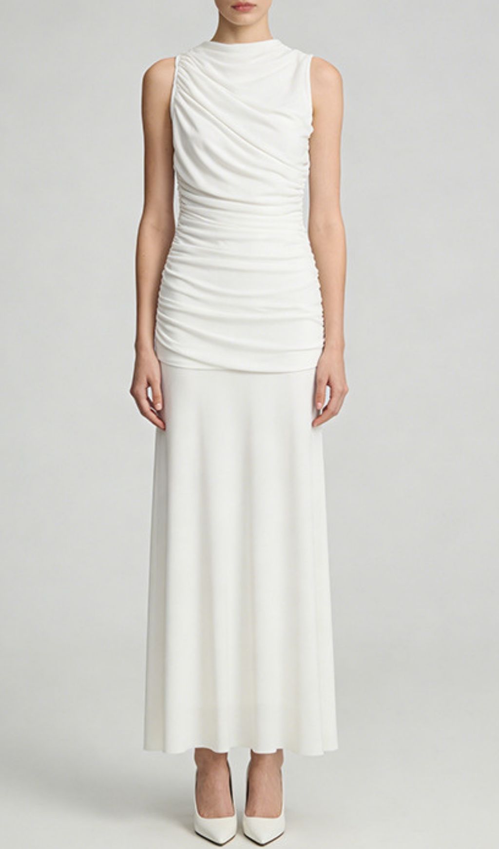 Kanani Elegant Ruched Sleeveless Maxi Dress | Figure-Flattering & Timeless