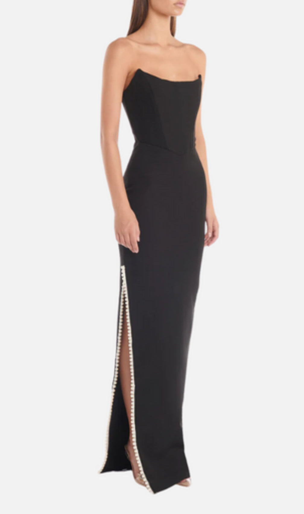 Black Split Thigh Gown