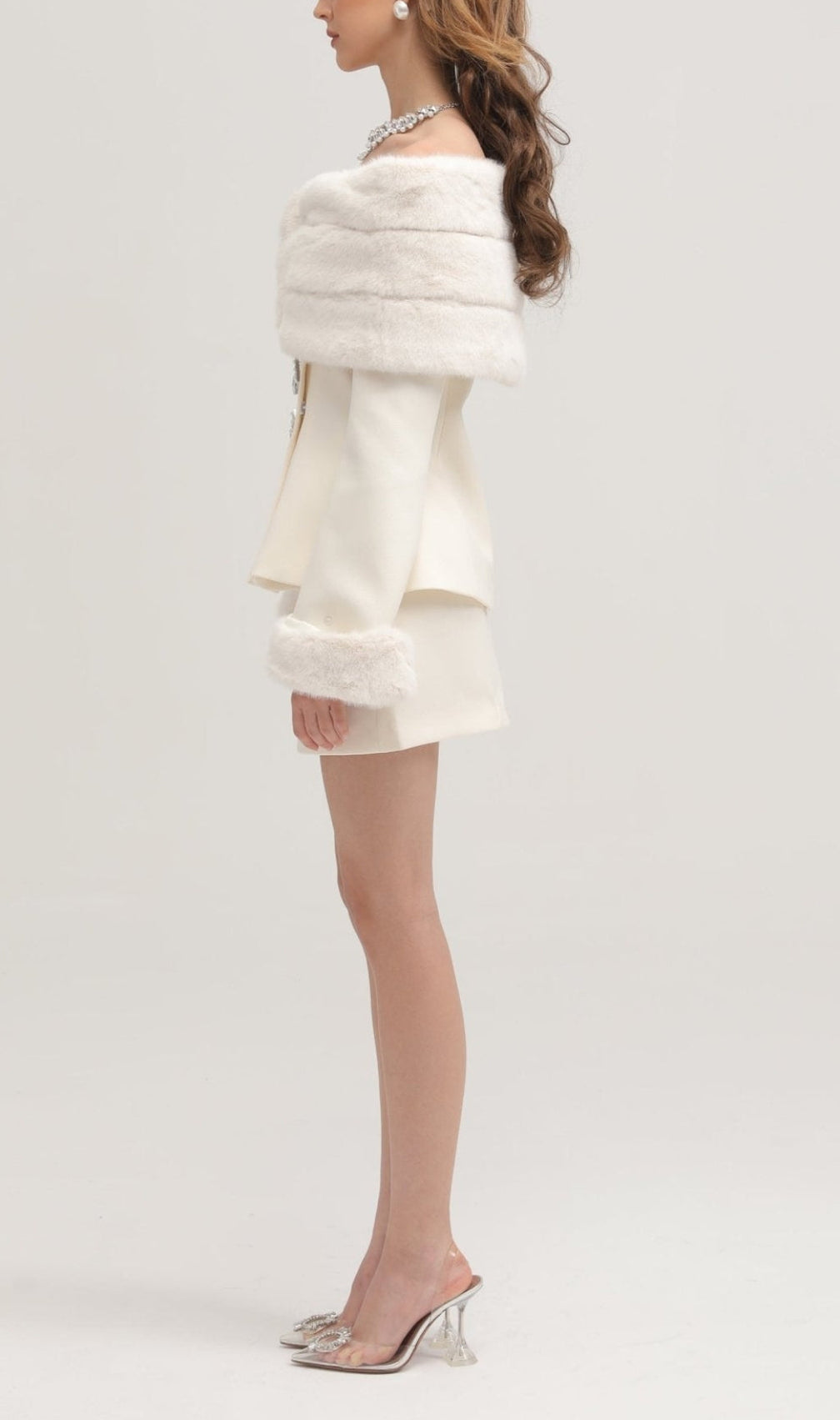 Balthasar Faux-Fur Jacket & Skirt Set