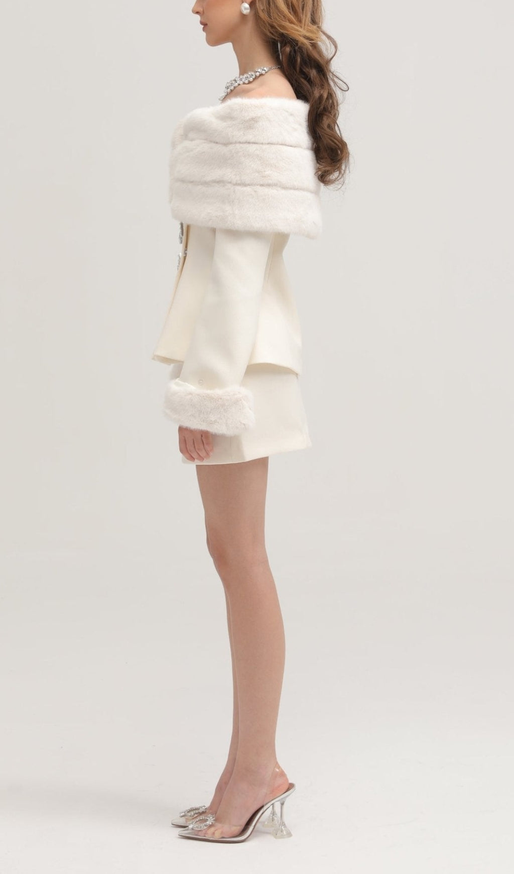Balthasar Faux-Fur Jacket & Skirt Set