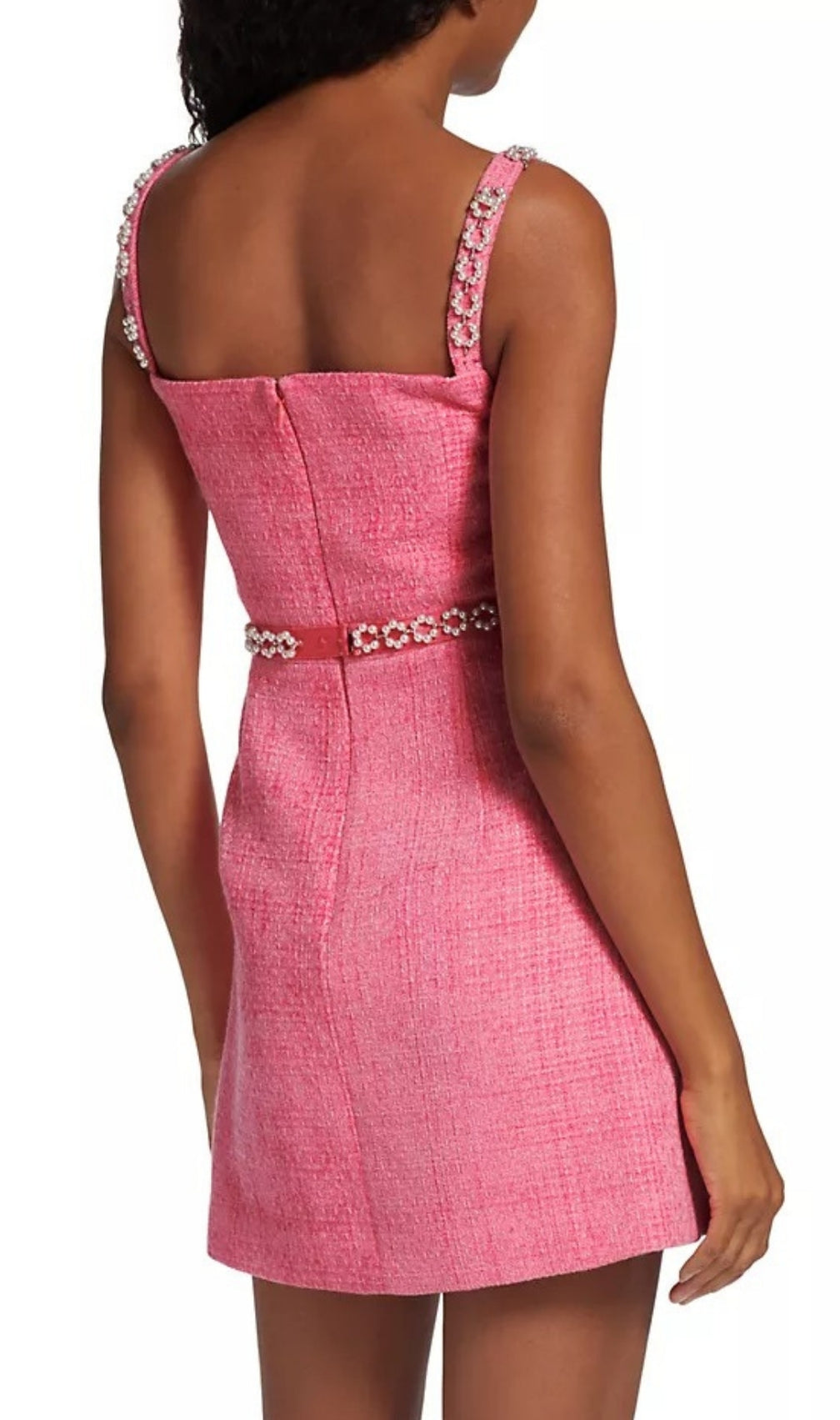 Beaded Bouclé-Knit Mini Dress