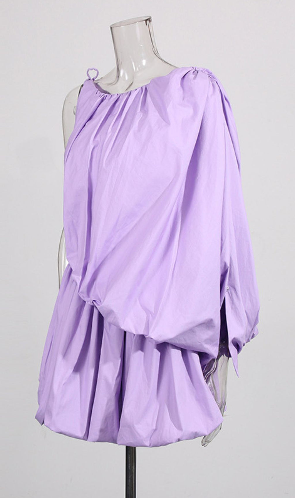 Hea Lilac Asymmetrical Bubble Mini Dress | Statement Women's Fashion
