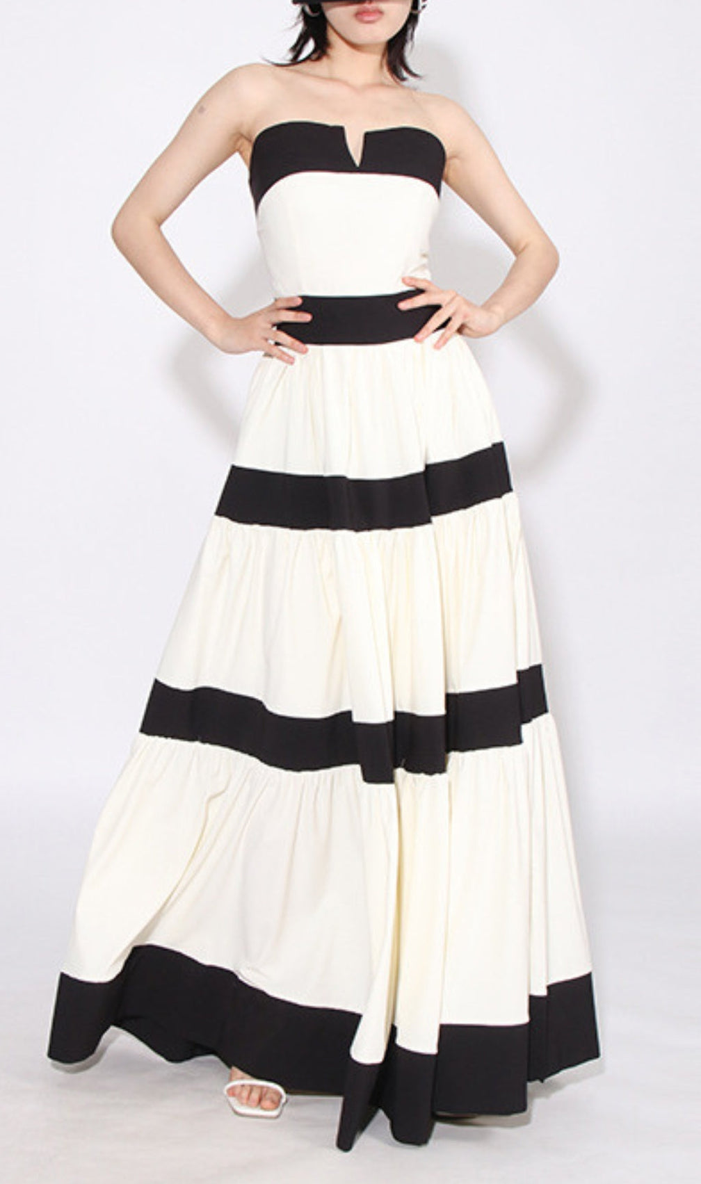 Archana Strapless Bow Maxi Dress
