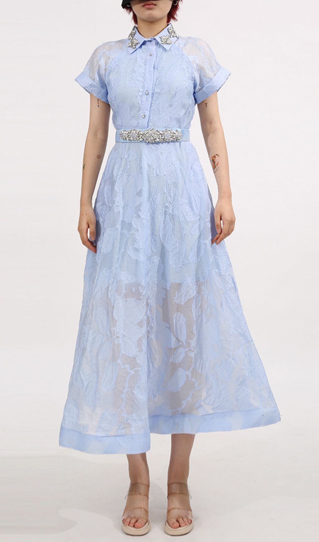 Finley Blue Crystal Midi Dress