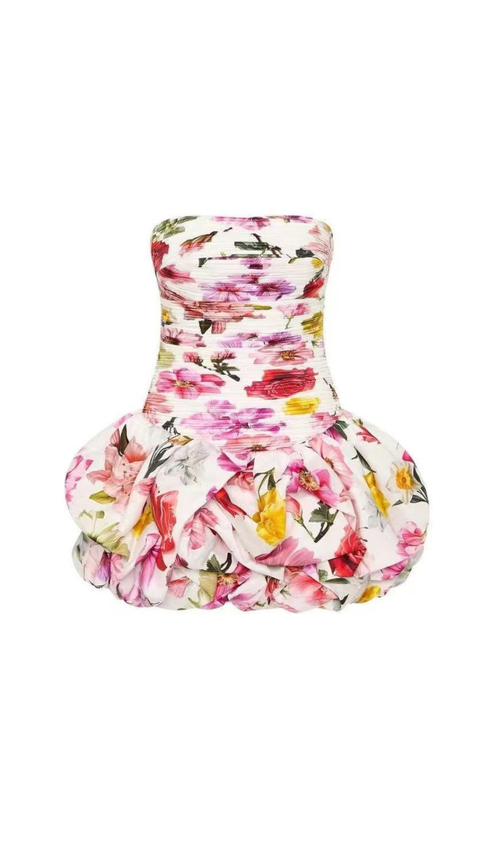Ellen Strapless Printed Mini Dress