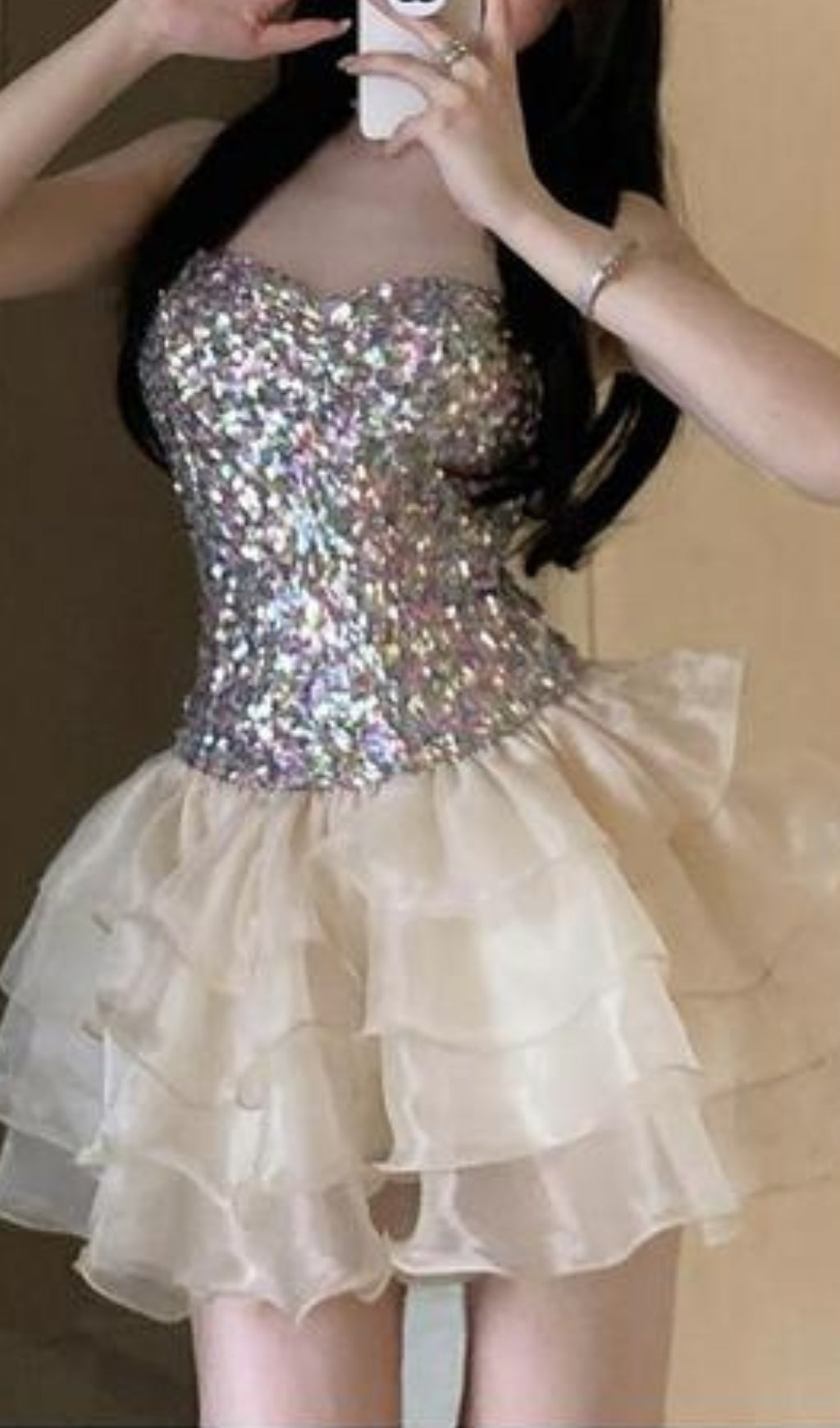 Chimere Strapless Sequin Mini Dress