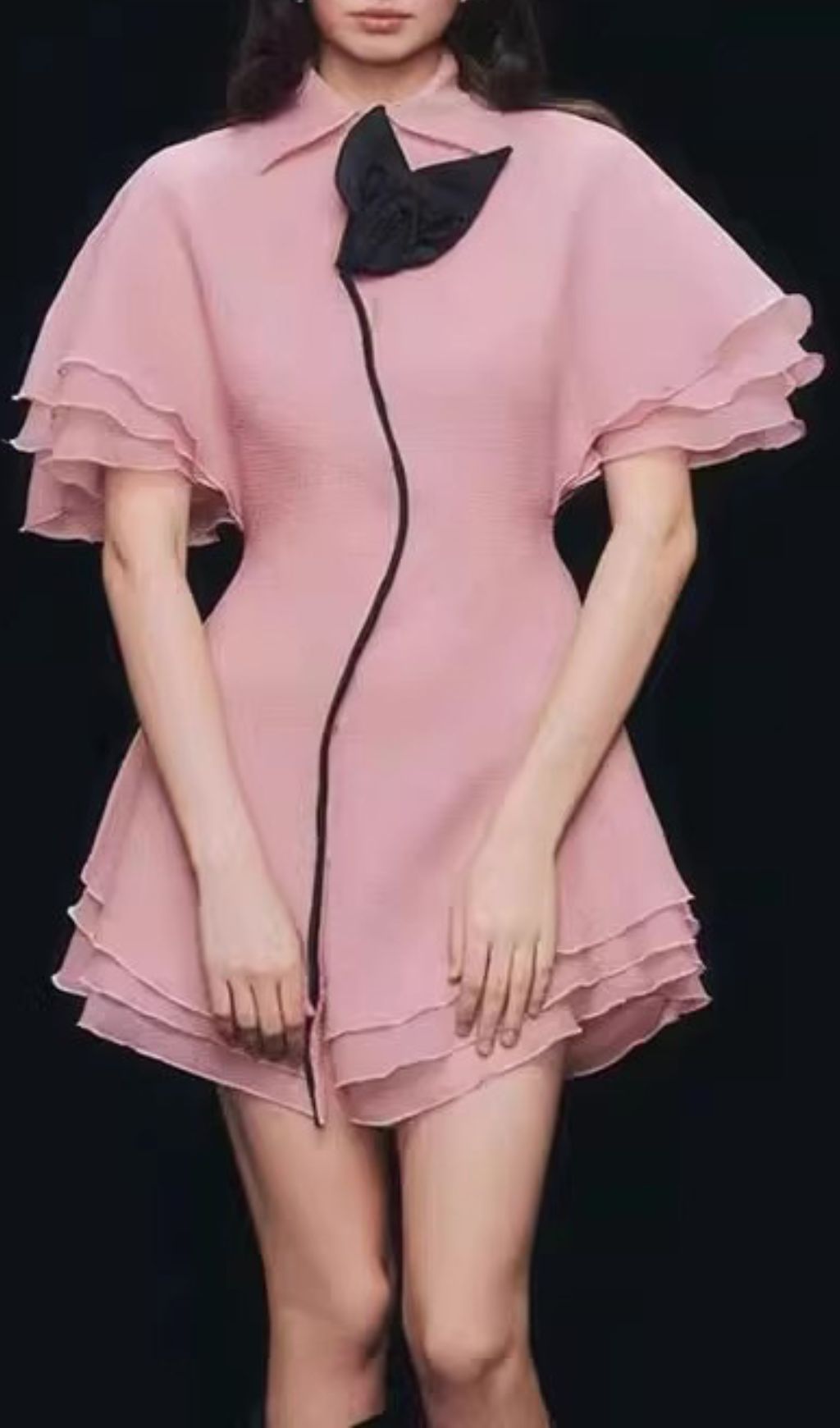 Glenda Pink Embellished Mini Dress