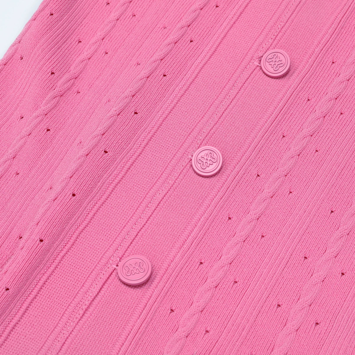 Kilenya Pink Knit Long Sleeve Midi Dress