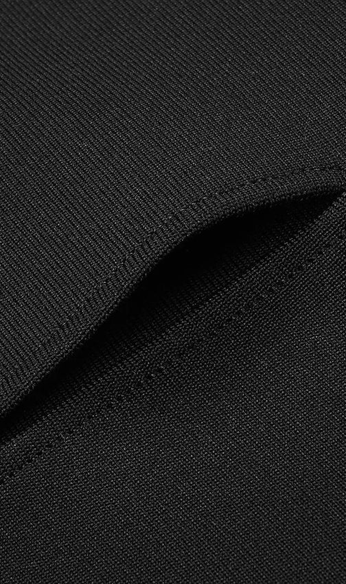 Detachable Neck Sleeveless Maxi Bandage Dress