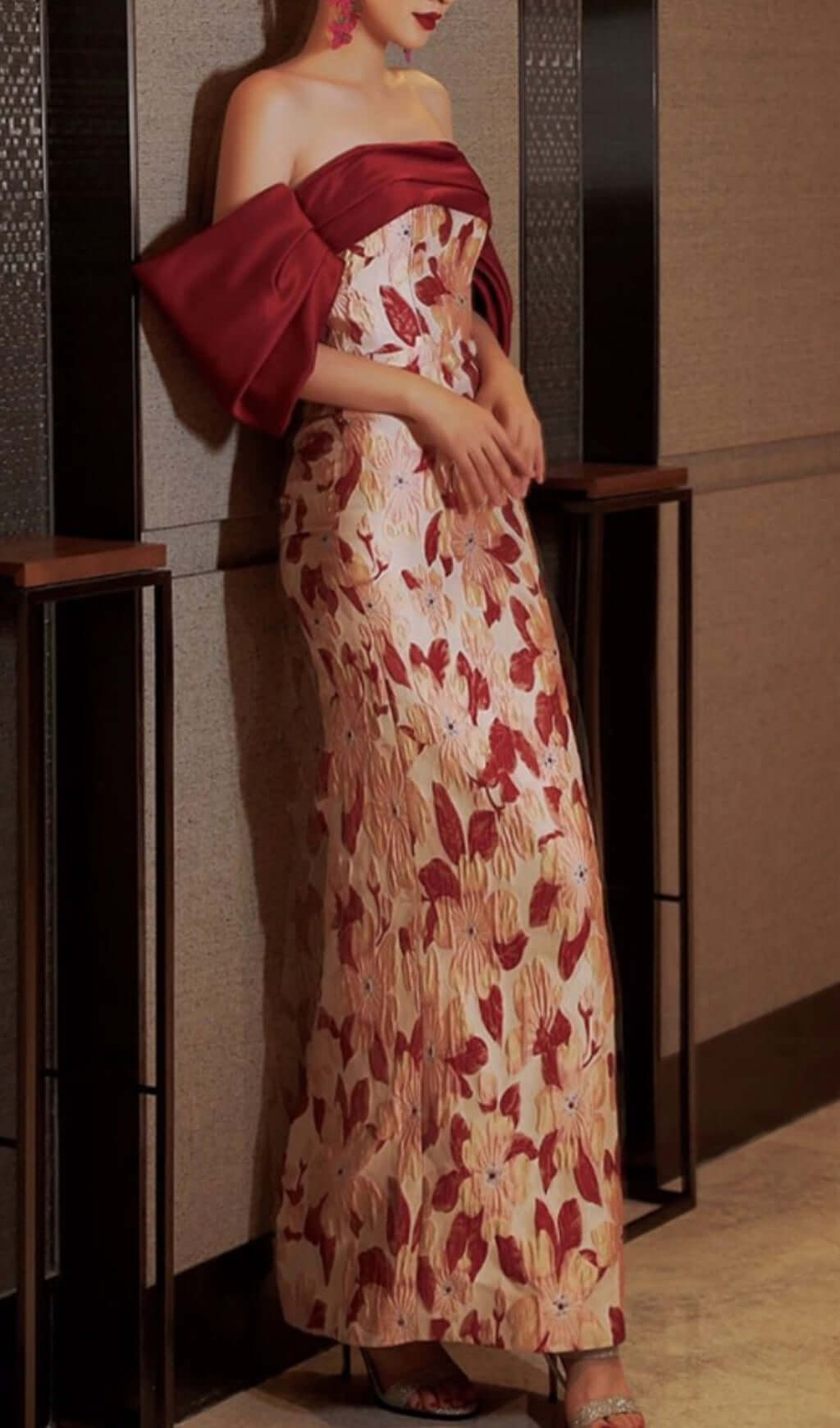 Avishav Off Shoulder Flower Maxi Dress