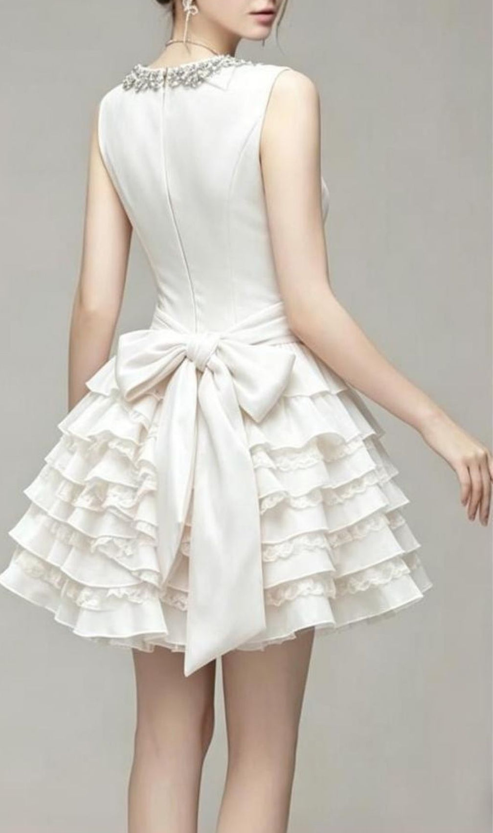 Kiersten White Diamante & Bow Mini Dress | Sparkle & Glamour