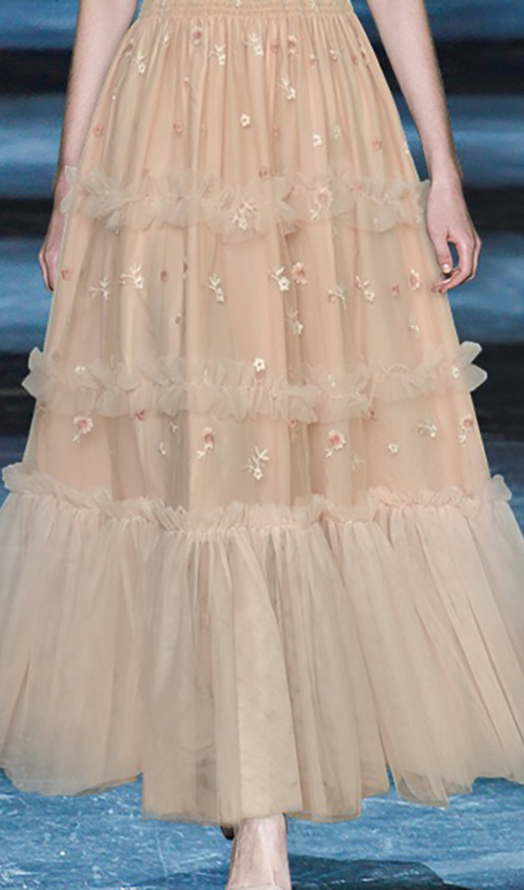 Arianna Floral Embroidery Maxi Dress