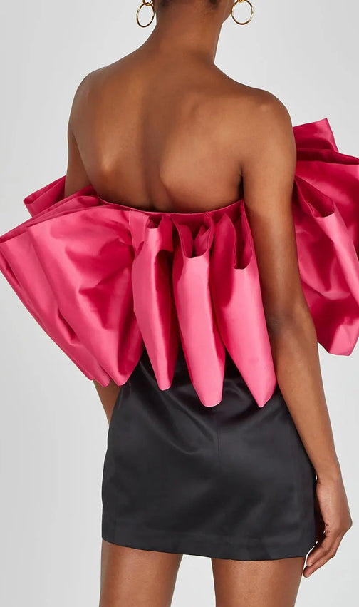 Sexy Bowknot Strapless Mini Dress