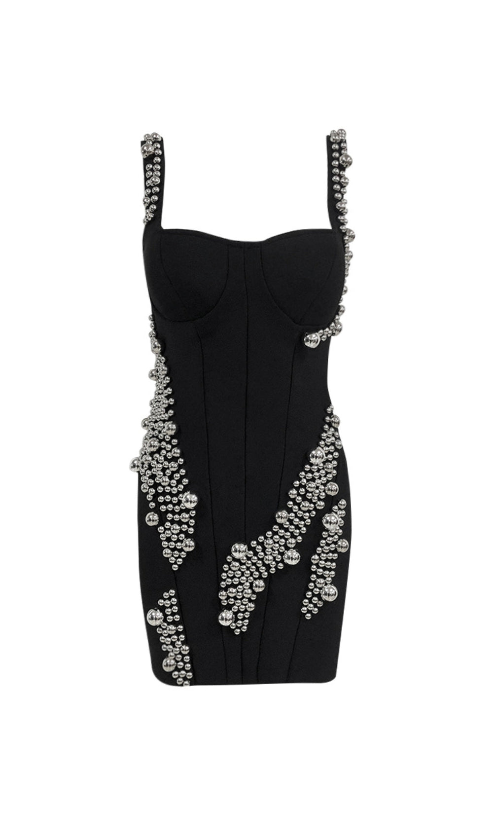 Biagio Black Embellished Mini Dress
