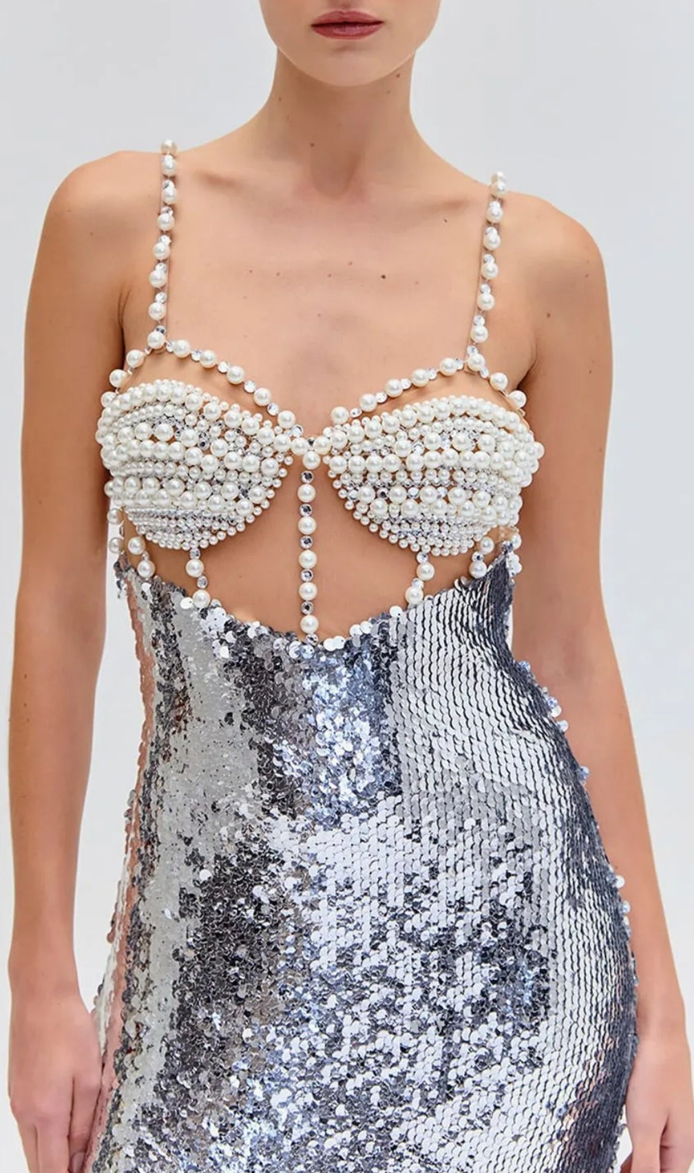 Edalene Beaded Sequin Midi Dress