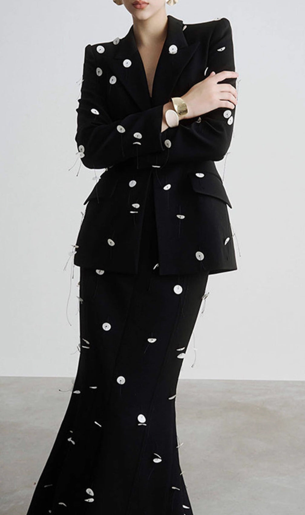 Averi Sequin Blazer Skirt Set