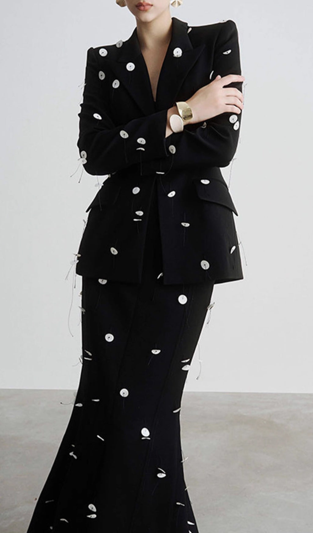 Averi Sequin Blazer Skirt Set