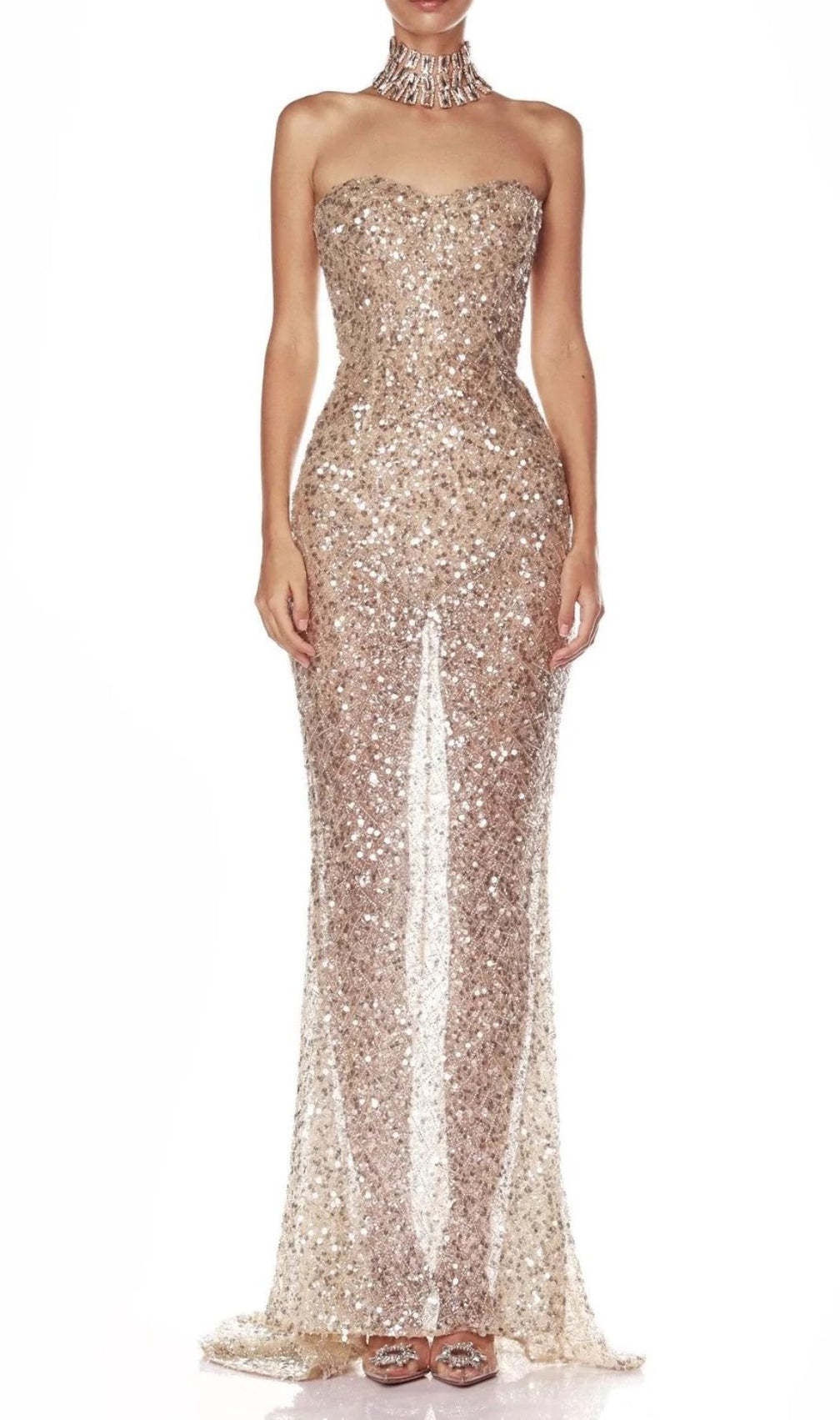 The Jair Strapless Sequin Gown: Dazzling Elegance & Red Carpet Glamour
