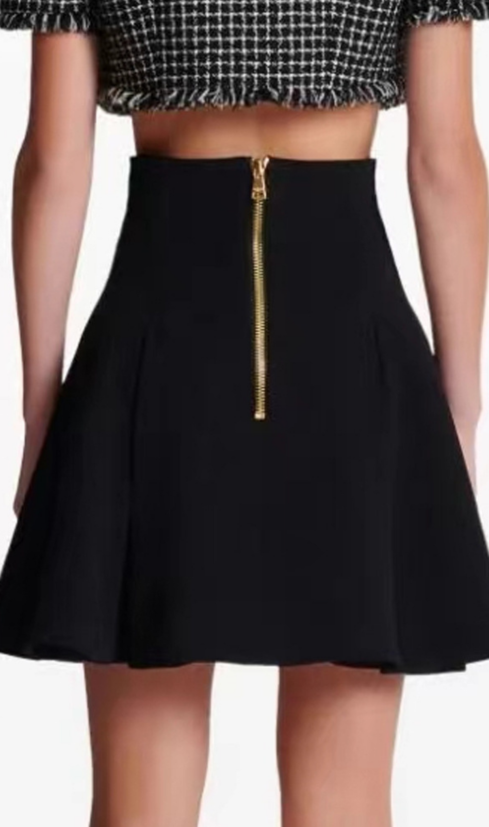 Hedda Black Button Mini Skirt