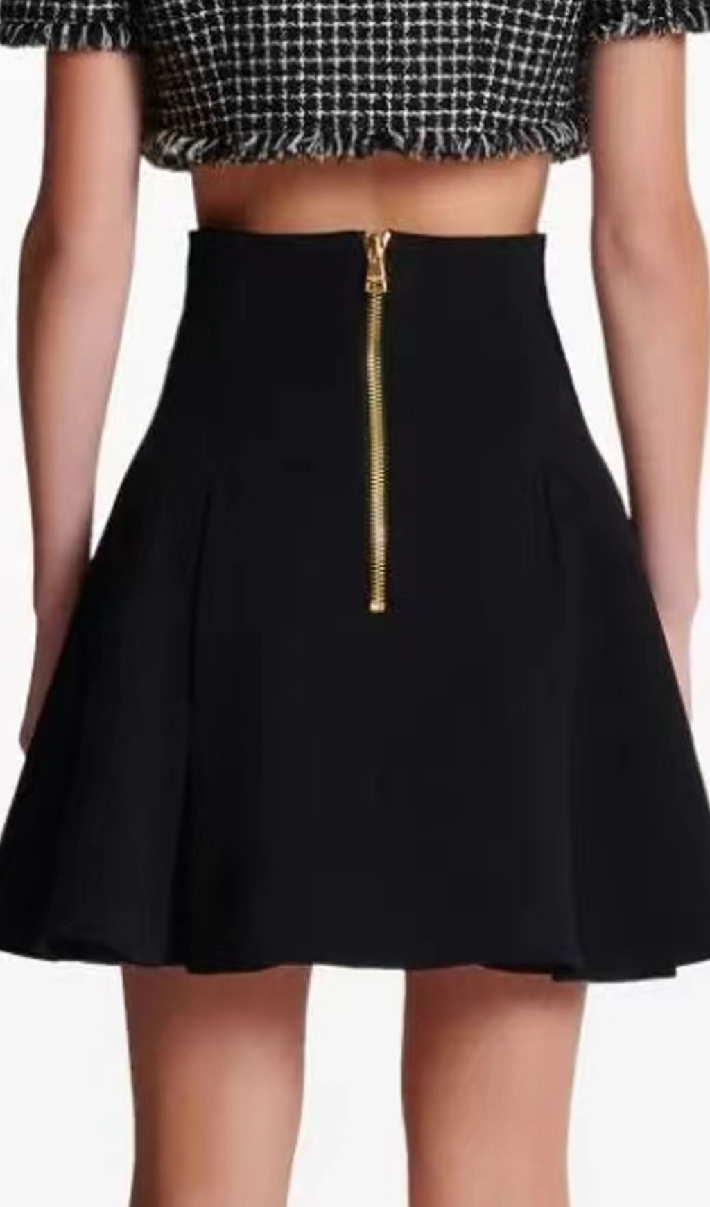 Hedda Black Button Mini Skirt