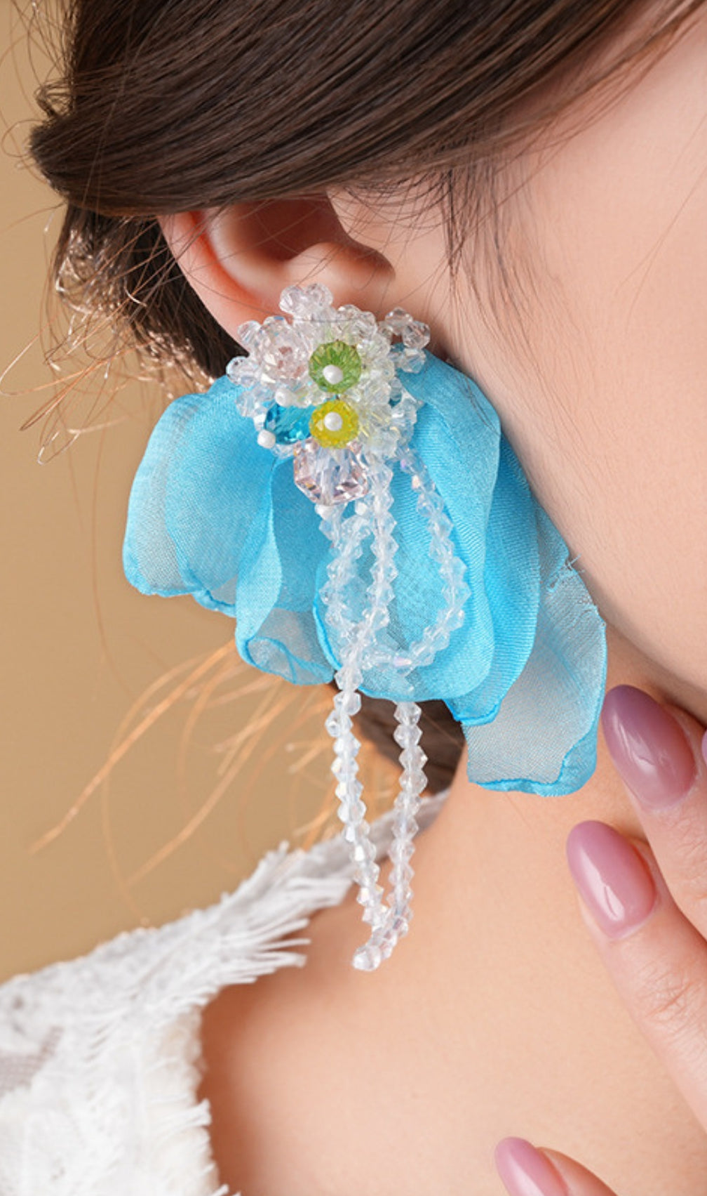 Dick Blue Flower Earrings