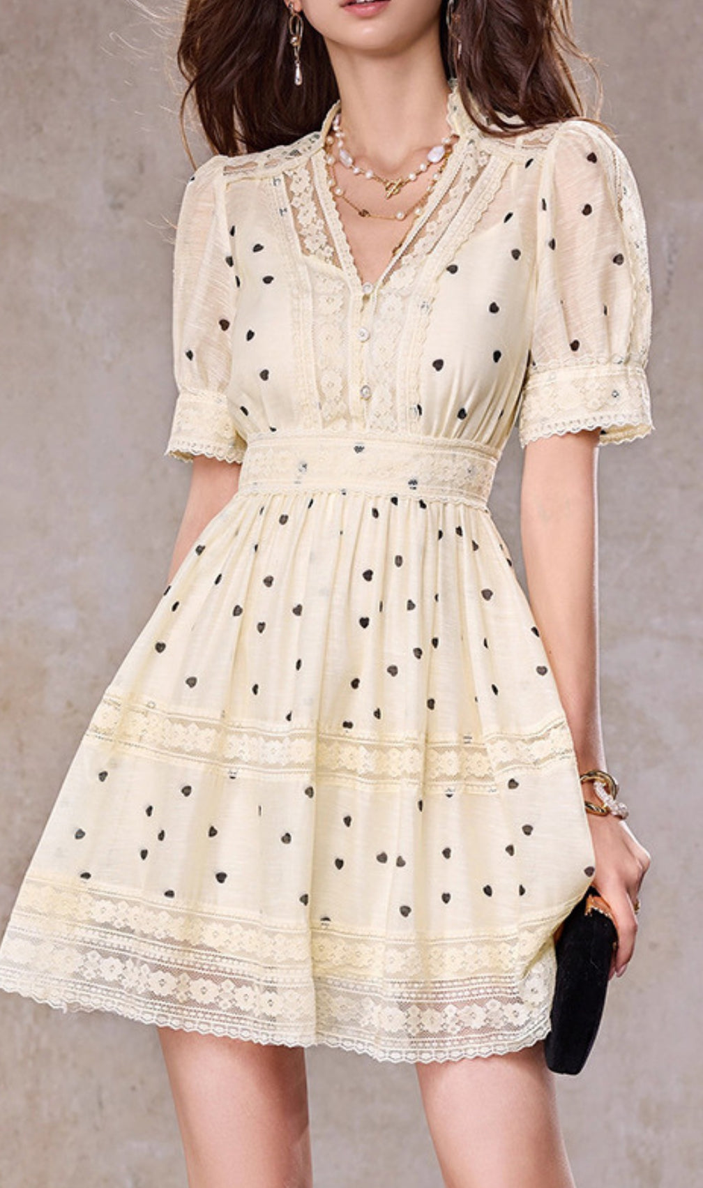 Günter Dot V-Neck Mini Dress