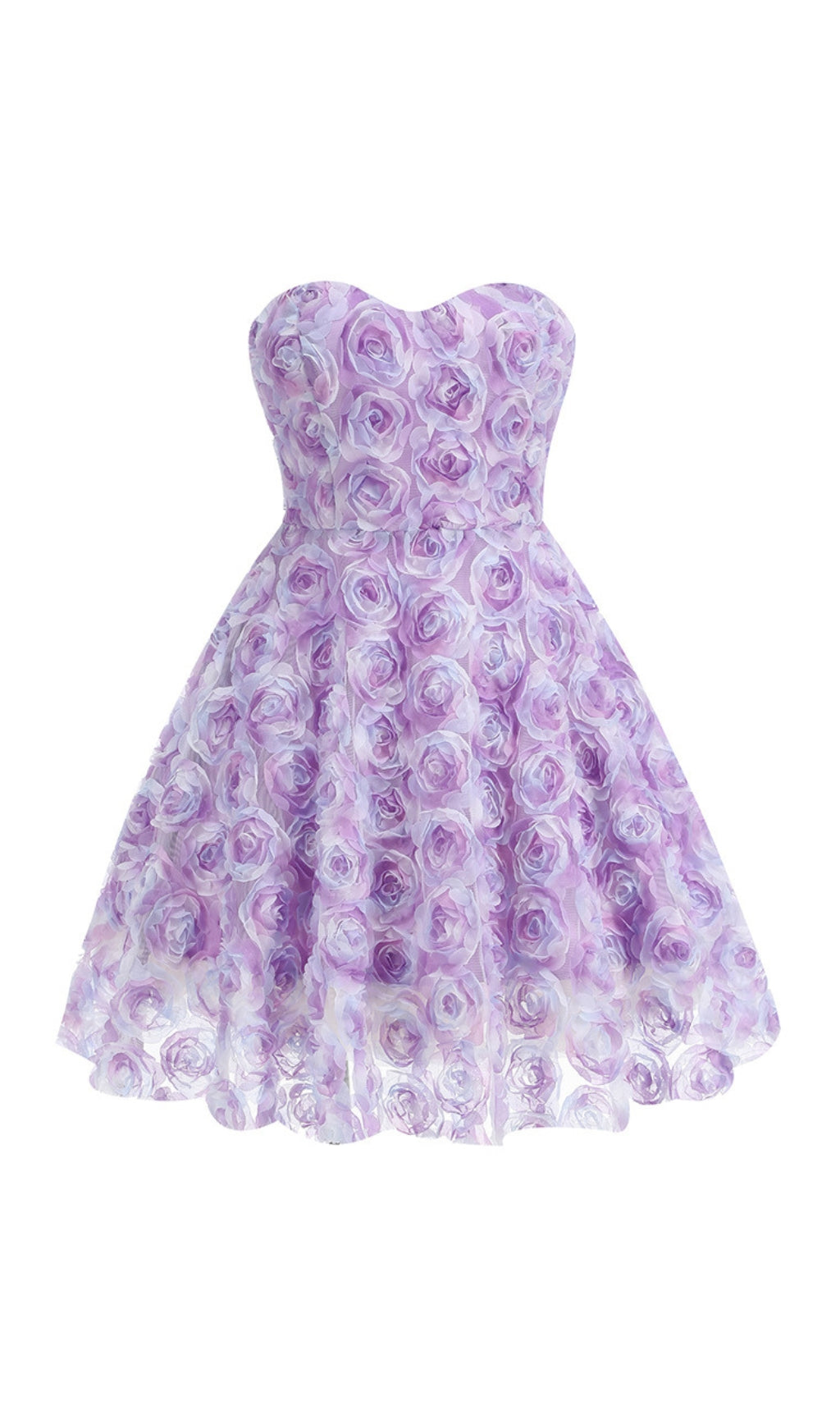 Berke Purple Flower Mini Dress