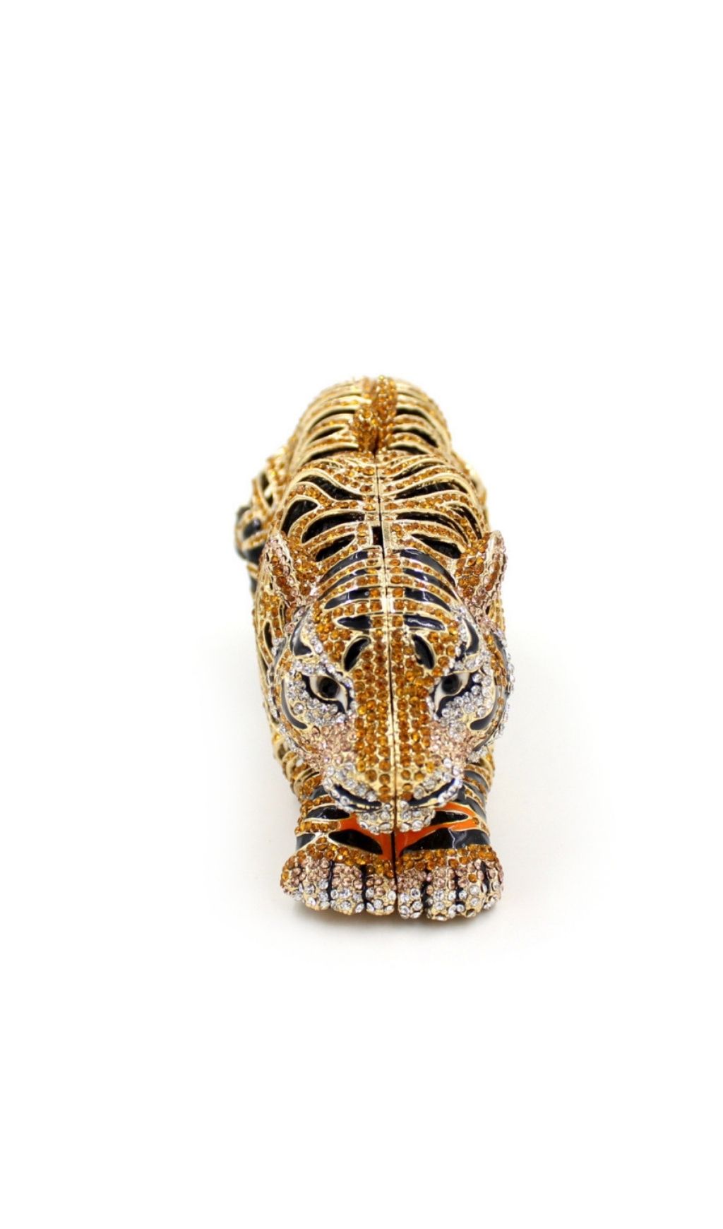 Khia Luxury Tiger Diamante Clutch Bag – Unleash Your Wild Elegance