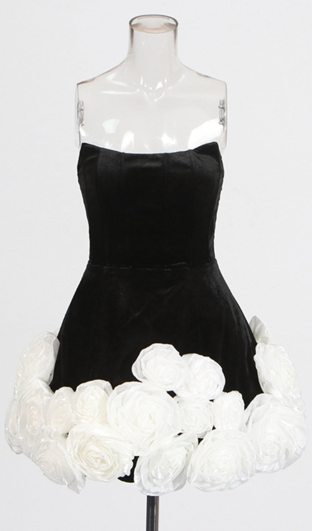 Candie Strapless Flower Mini Dress