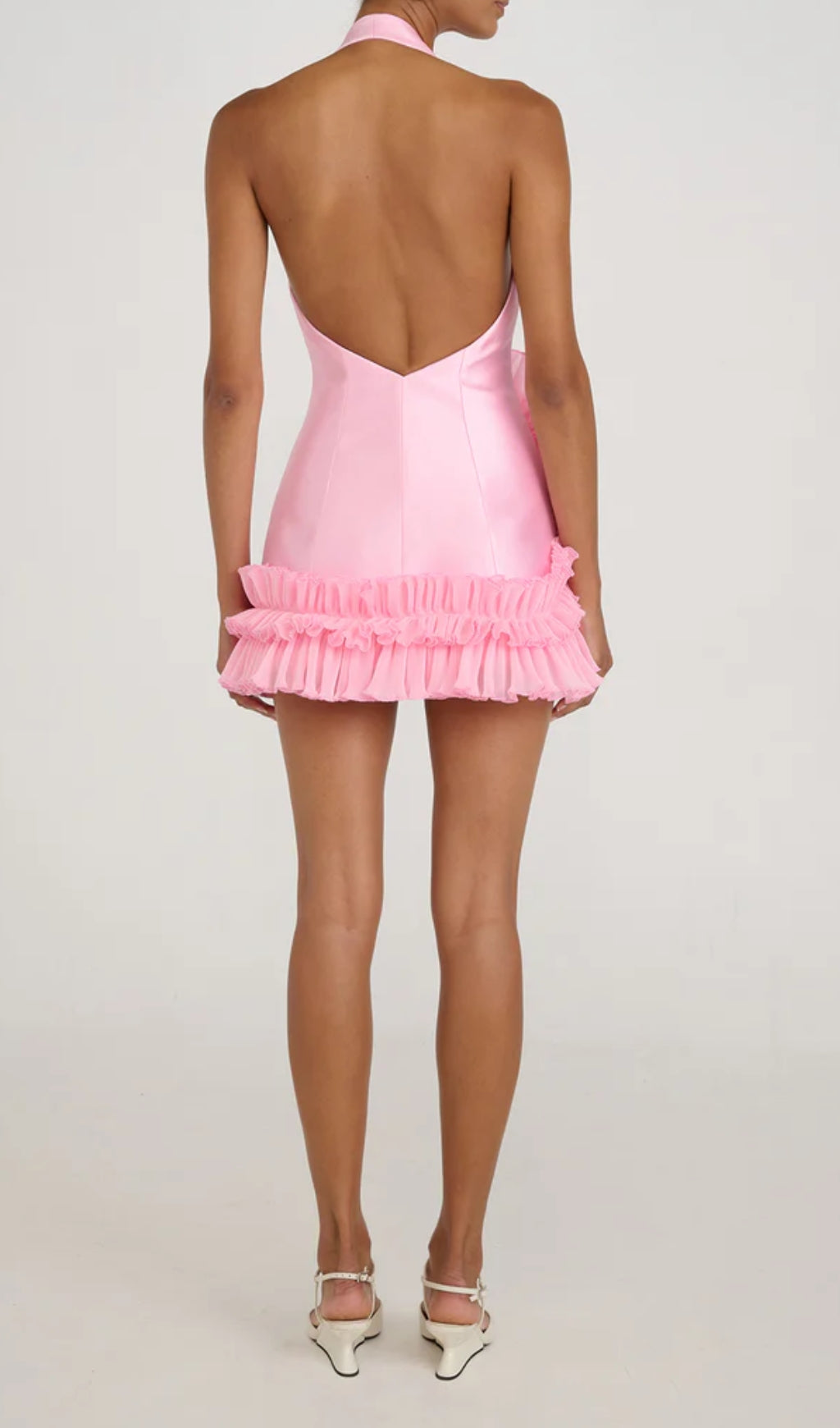 Esme Pink Halter Flower Mini Dress