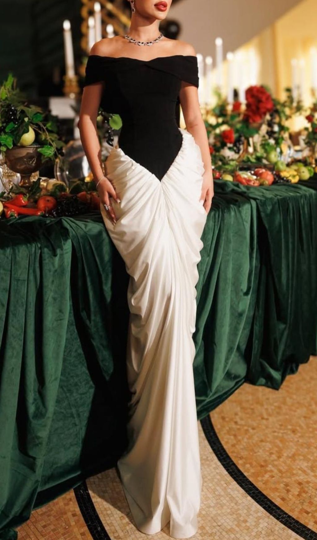 Hetal Off-Shoulder Ruched Maxi Dress