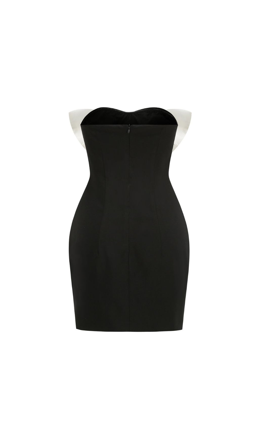 Keylee Chic Strapless Bow Mini Dress - Black & White Statement