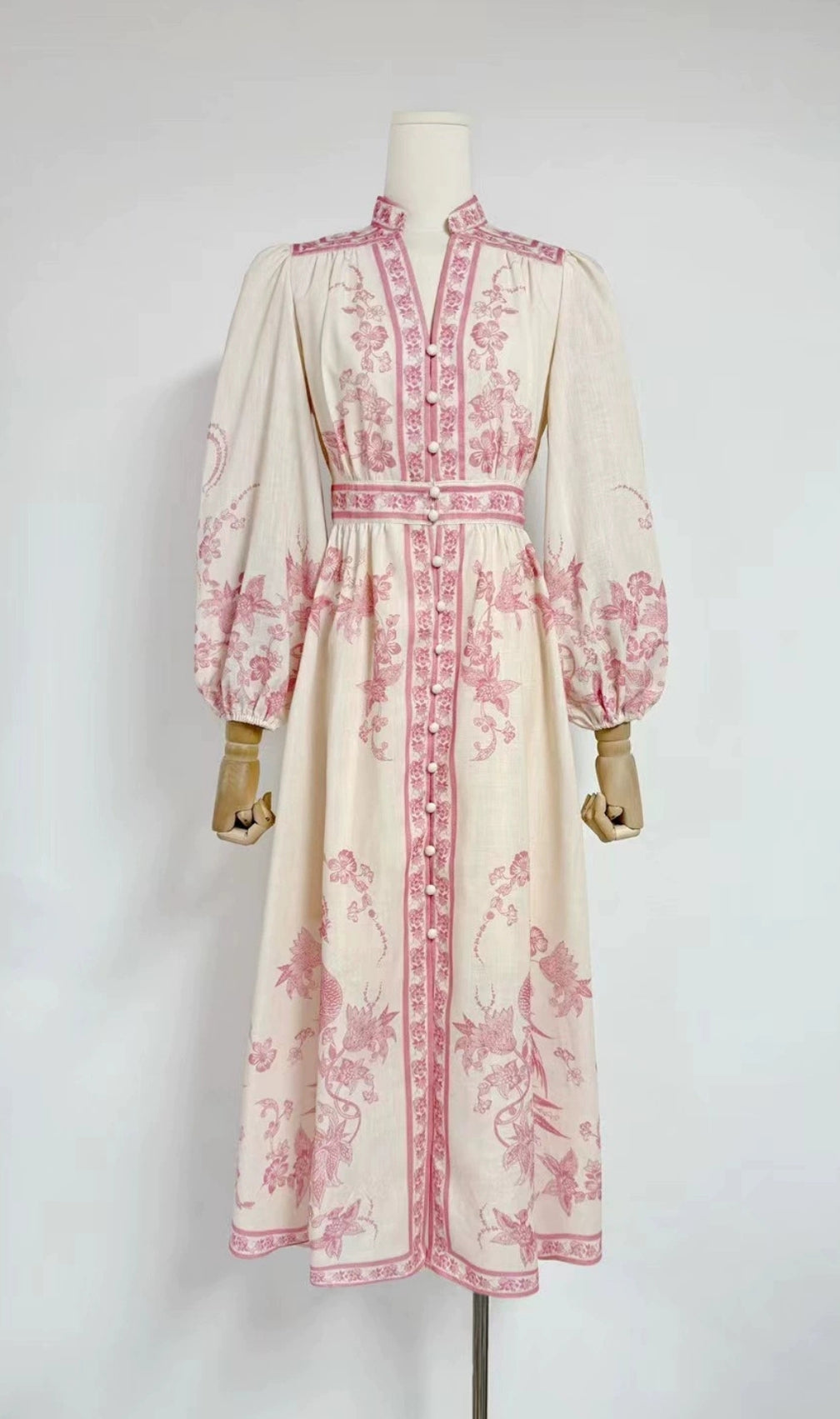 Emilee Printed Long Sleeve Midi Dress