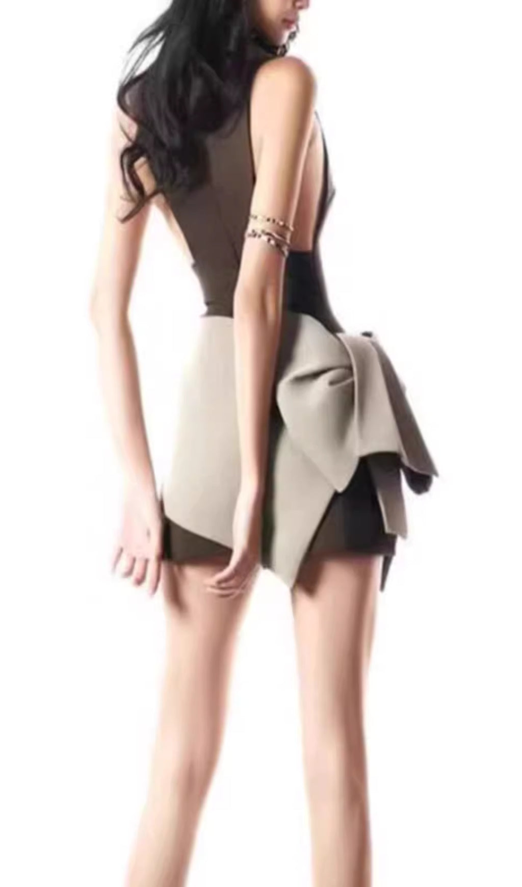 Elaine Brown Bow Mini Dress