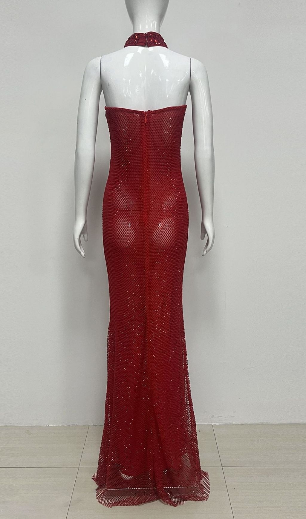 Kerrya Red Diamante Embellished Maxi Gown | Showstopping Formal Dress