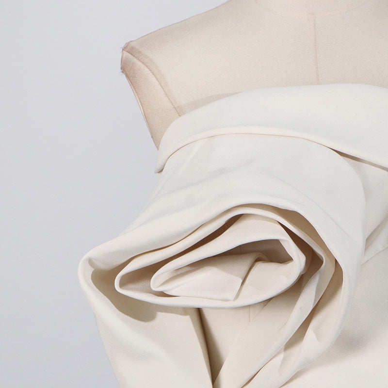 Calissa Strapless Flower Mini Dress