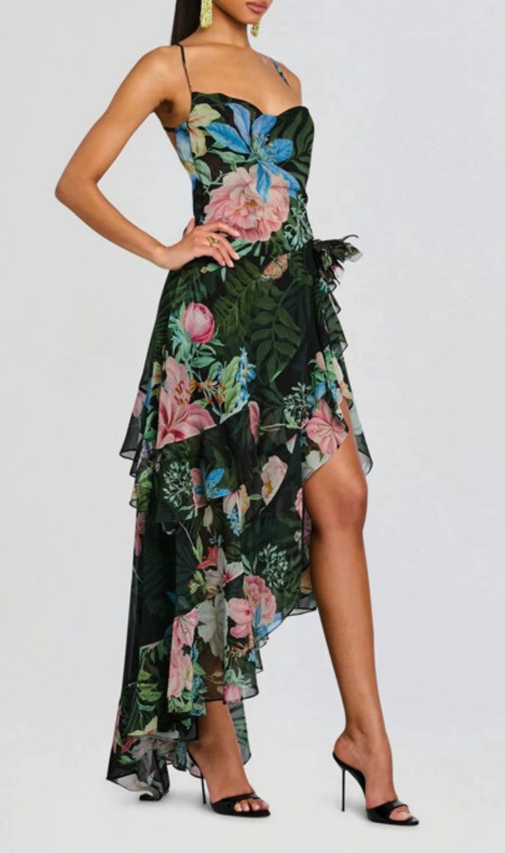 Kinnia Printed Backless Maxi Dress