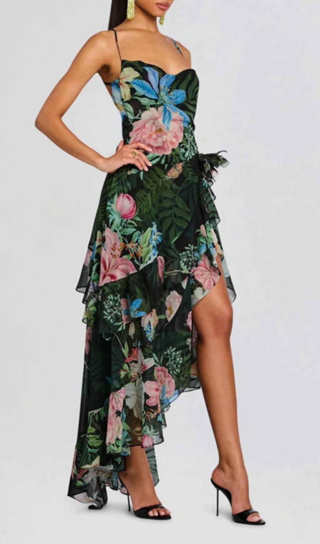 Kinnia Printed Backless Maxi Dress