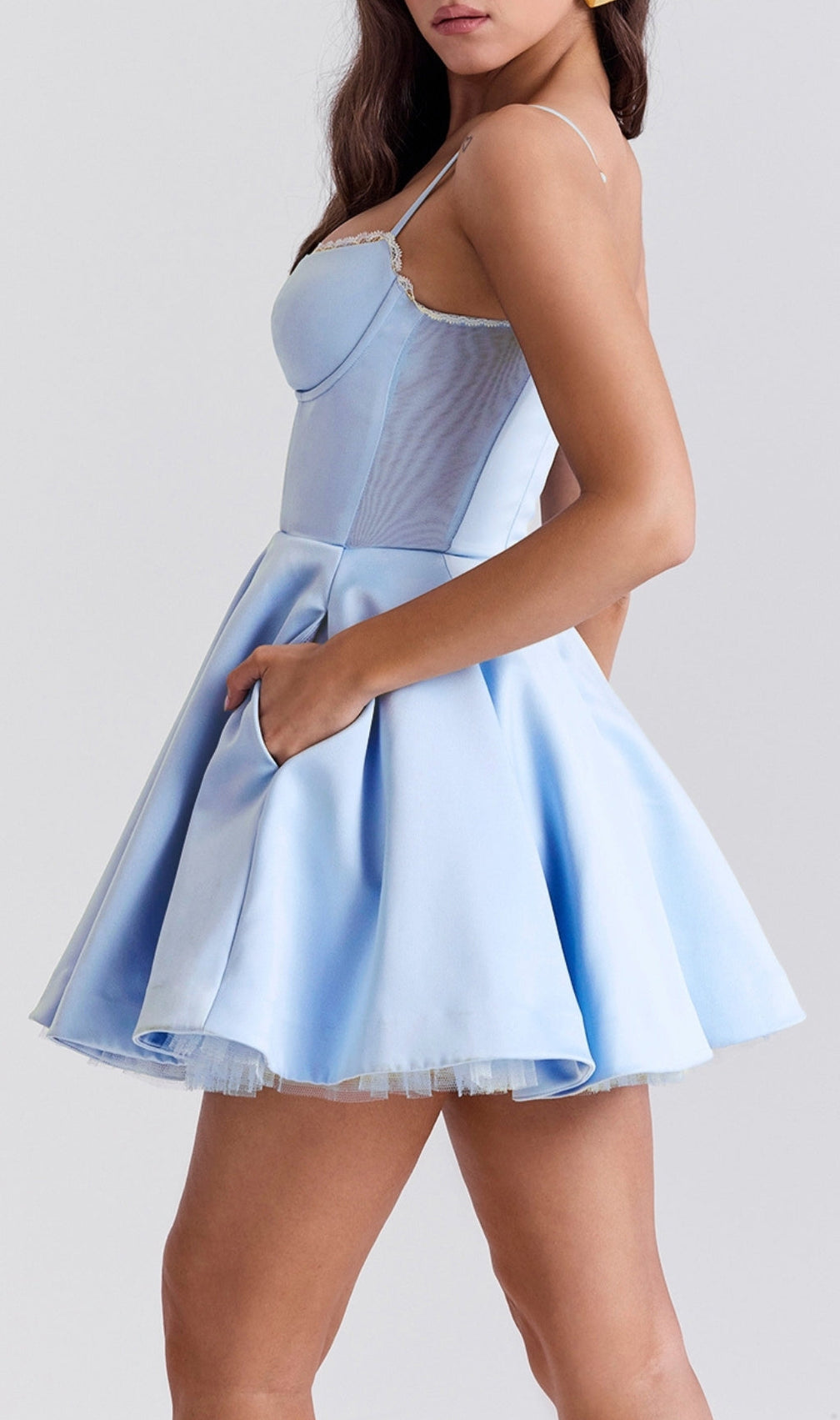 Auberta Blue Strappy Mini Dress