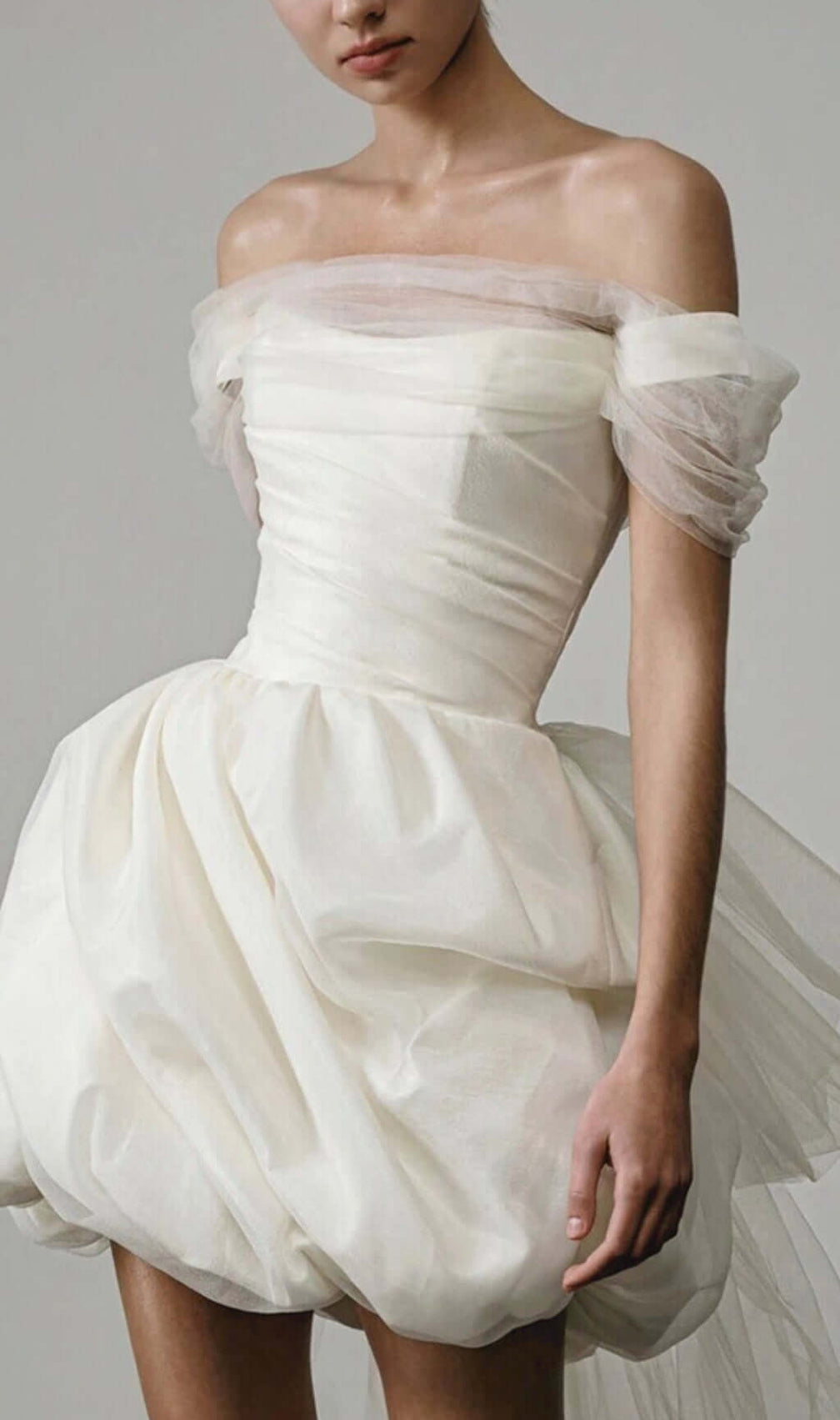 Avivit Mesh Satin Mini Dress