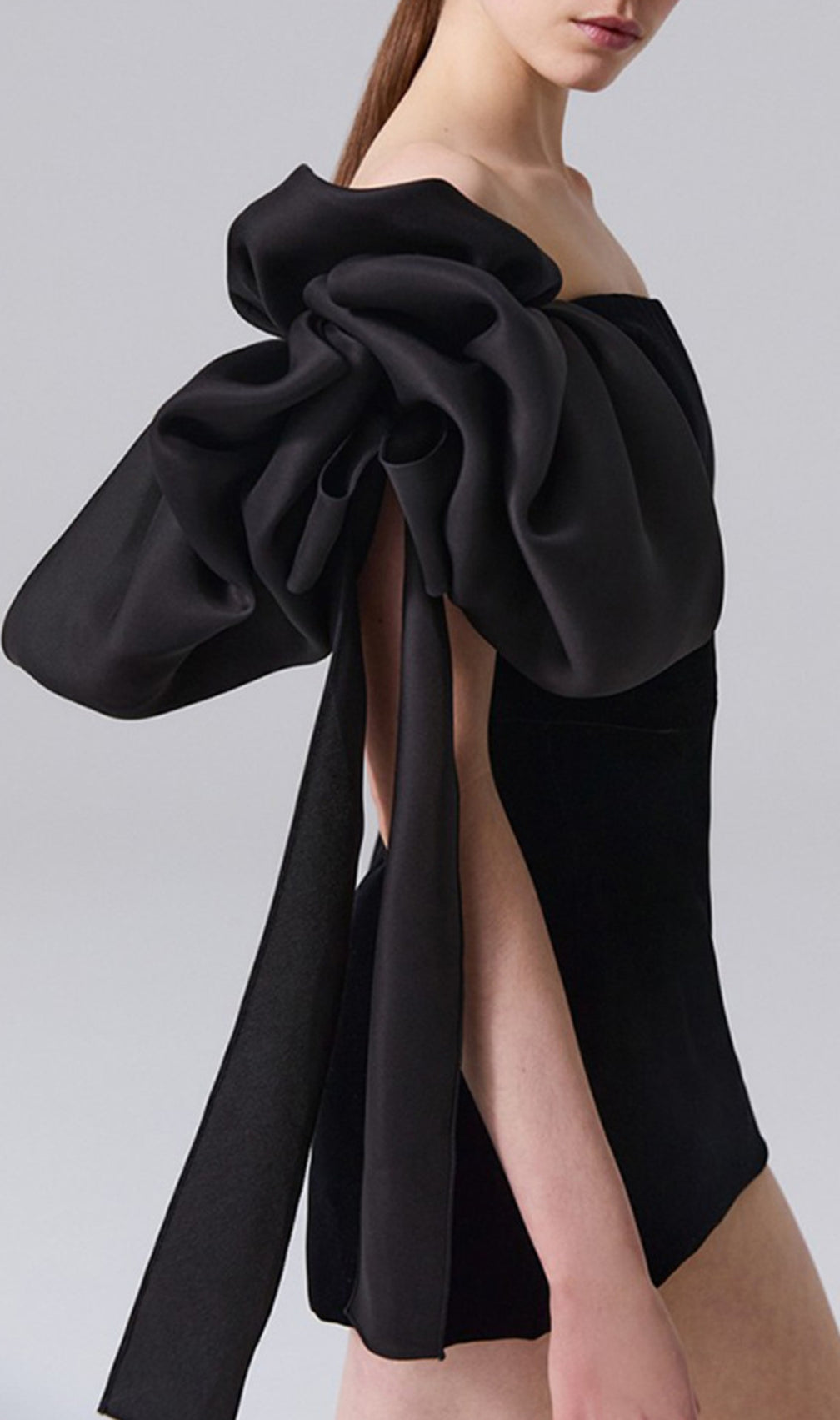 Cadee Black Off-Shoulder Mini Dress