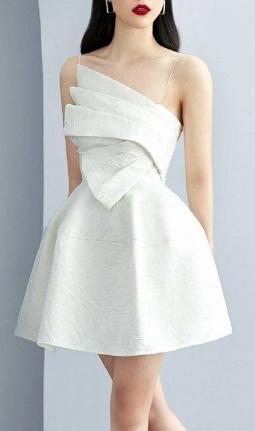 Aine White Strapy Mini Dress