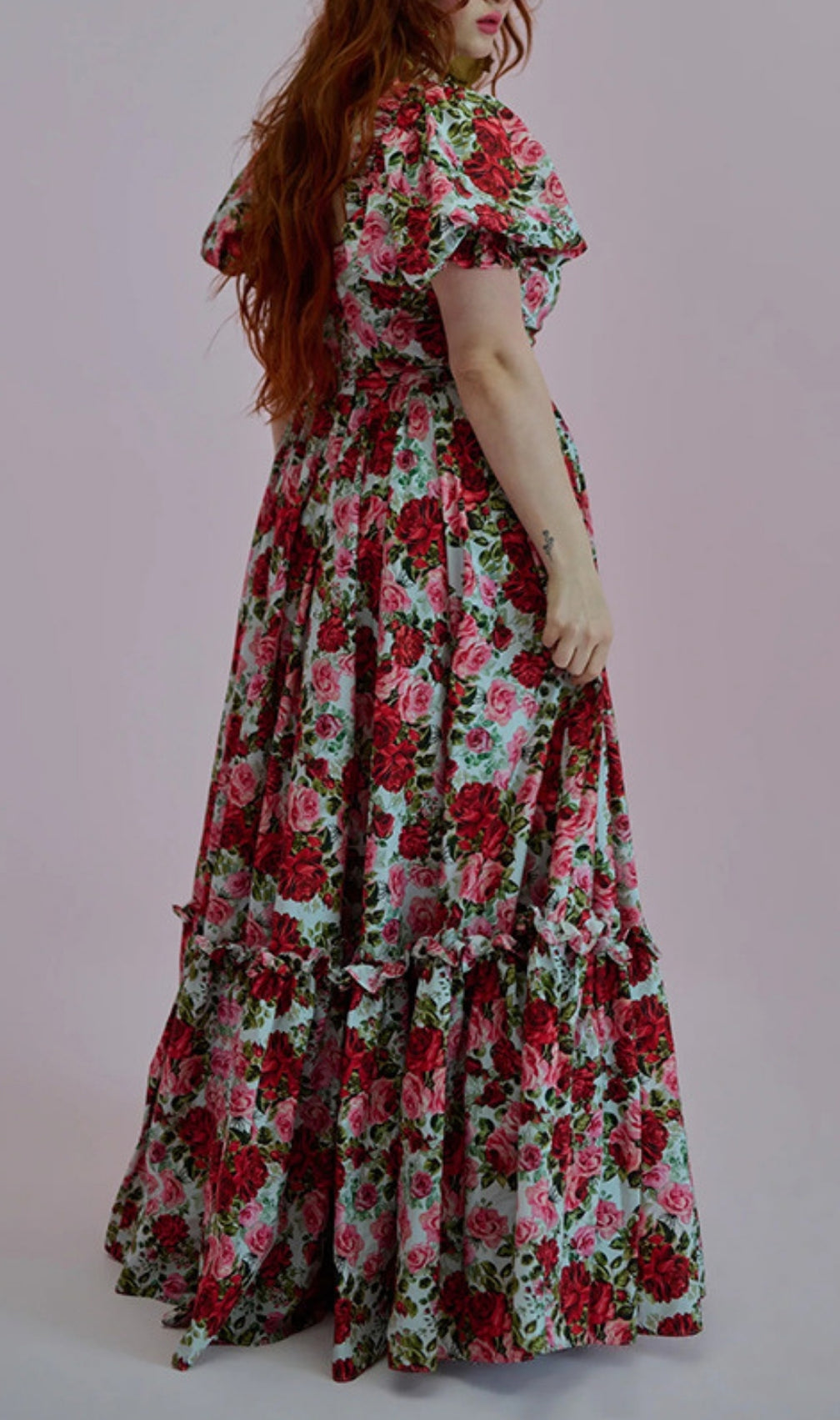 Eilidh Floral Heart Neck Maxi Dress