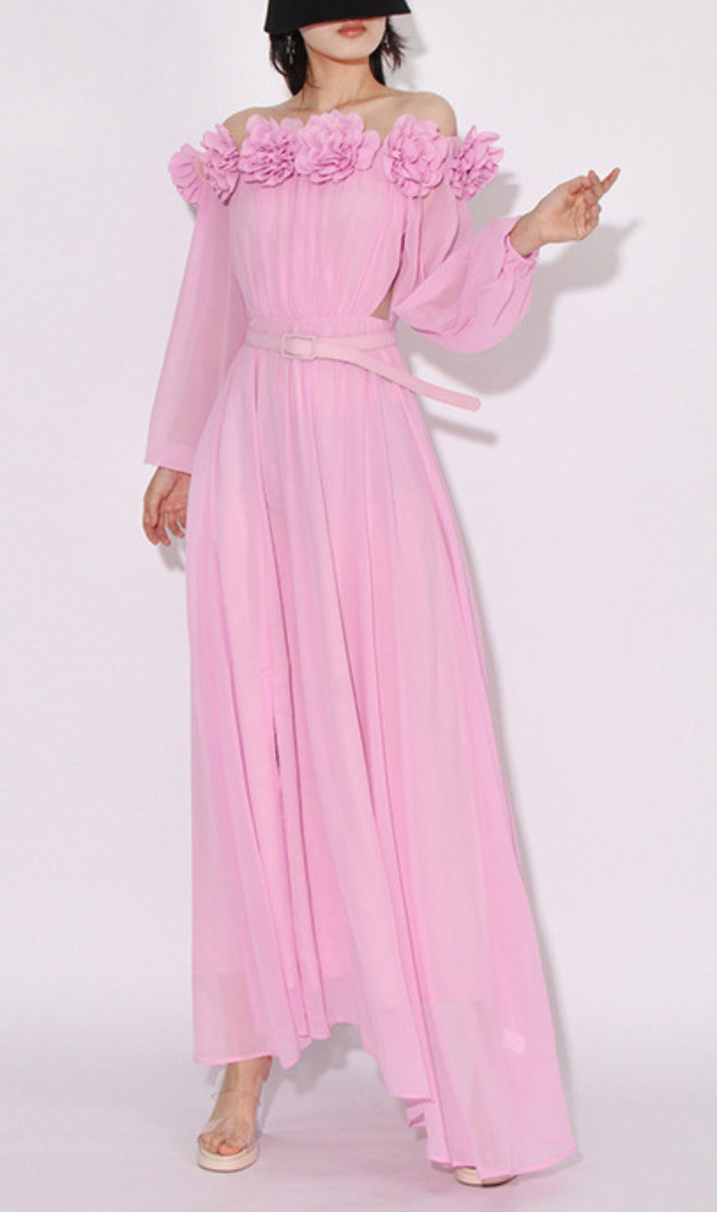 Ascella Flower Shoulder Maxi Dress